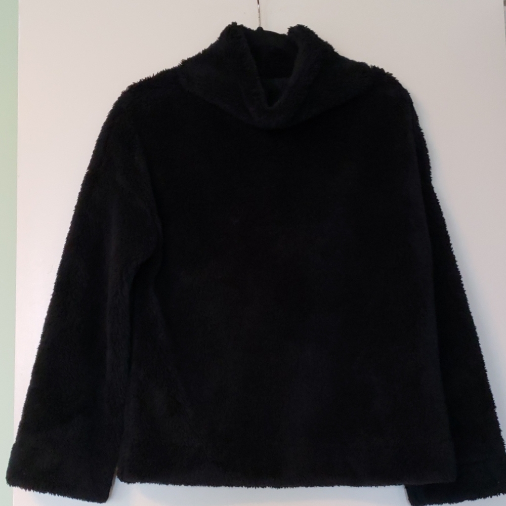 Gap Body - Black Fluffy High Cowl Neck Sweater